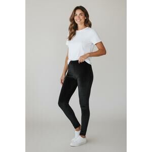 SPANX Black Velvet Leggings – Women’s Large – EUC